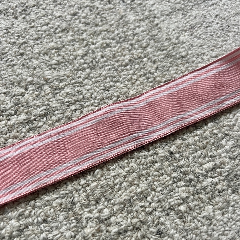 Navy Blue and Pink Flamingo Reversible Ribbon Belt - Picture 6 of 6